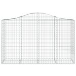 vidaXL Paniers à gabions arqués 12 Pièces 200x50x120/140 cm Fer galvanisé