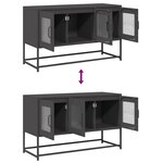 vidaXL Meuble TV noir 100 5x39x60 5 cm acier laminé à froid