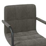 vidaXL Chaises pivotantes à manger lot de 2 gris foncé velours