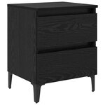 vidaXL Cabinet de chevet Chêne noir 40 x 35 x 50 cm Bois d'ingénierie