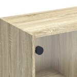 vidaXL Meuble TV avec portes en verre chêne sonoma 102x37x42 cm