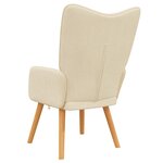 vidaXL Chaise de relaxation Crème Tissu