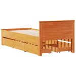 vidaXL Cadre de lit sans matelas avec tête de lit 90x190cm bois de pin