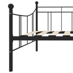 vidaXL Cadre de lit de repos sans matelas noir métal 90x200 cm