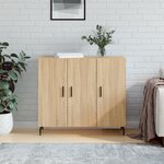 vidaXL Buffet chêne sonoma 90x34x80 cm bois d'ingénierie