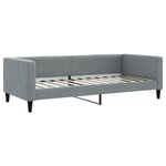 vidaXL Lit de jour avec gigogne et tiroirs gris clair 90x200 cm tissu
