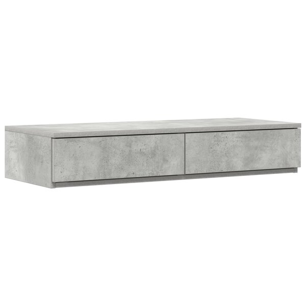 Tiroirs de lit vidaXL Gris béton 100x36 5x16 5 cm en bois d'ingénierie