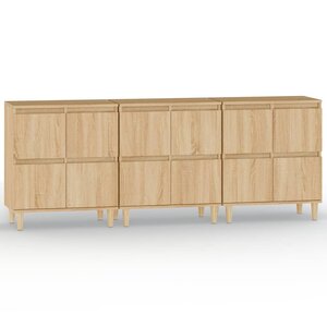 vidaXL Buffets 3 Pièces chêne sonoma 60x35x70 cm bois d'ingénierie