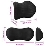 vidaXL Ensemble de Oreillers avec oreiller 2 Pièces Noir Maille 4D