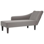 vidaXL Fauteuil long avec accoudoir droit taupe tissu