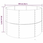 vidaXL Lit surélevé de jardin Acier enduit de poudre 100x100x68cm gris