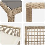 vidaXL Ensemble de salle à manger pour jardin 11 Pièces Beige Poly rotin