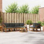 vidaXL Ensemble de canapés d'extérieur 7 Pièces Naturel et Anthracite