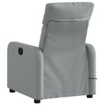 vidaXL Fauteuil de massage inclinable Gris clair Tissu