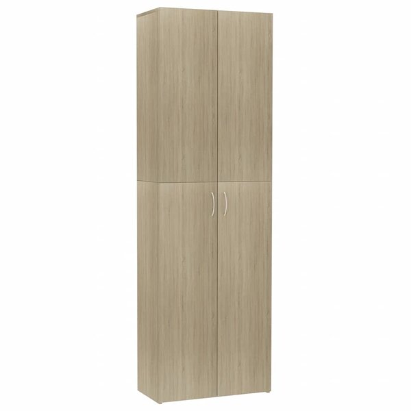 vidaXL Armoire de bureau Chêne sonoma 60x32x190 cm Bois d'ingénierie