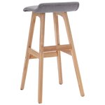 vidaXL Tabourets de bar lot de 2 gris clair tissu