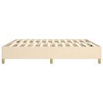 vidaXL Cadre de lit sans matelas crème 200x200 cm tissu