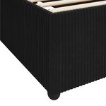 vidaXL Cadre de lit avec matelas Noir 180 x 200 cm tissu