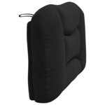 vidaXL Coussin de tête de lit noir 100 cm tissu