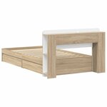 vidaXL Cadre de lit avec rangement Chêne Sonoma 100 x 200 cm