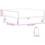 vidaXL Housse de Table 62 x 62 x 15 cm Carré Imperméable Noir