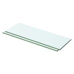 vidaXL Panneaux d'étagère 2 Pièces Verre Transparent 50 x 12 cm