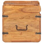 vidaXL Coffre 40x40x40 cm Bois d'acacia solide