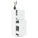 vidaXL Armoire d'apothicaire blanc 40x41x118 cm bois d'ingénierie