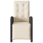 vidaXL Chaises inclinables de jardin lot de 2 repose-pied noir rotin