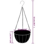 vidaXL Supports de panier suspendu avec jardinières 4 Pièces noir acier