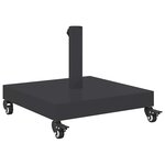 vidaXL Socles de parasol d'extérieur Gris foncé 45 x 45 x 32 cm