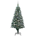 vidaXL Arbre de Noël artificiel avec LED/boules pommes de pin 240cm