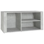 vidaXL Armoire à chaussures Gris béton 100x35x45 cm Bois d'ingénierie
