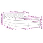 vidaXL Lit Box Spring avec Matelas Vert Foncé 180x200 cm Velours
