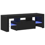 Meuble TV vidaXL avec lumière LED en chêne noir 120x35x40 cm