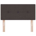 vidaXL Tête de lit avec tête de lit Marron foncé 100 cm tissu