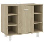 vidaXL Armoire de salle de bain Chêne sonoma Bois d'ingénierie