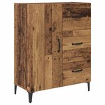 vidaXL Haut Armoire Bois Ancien 69 5 x 34 x 180 cm Bois d'ingénierie