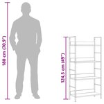 vidaXL Bibliothèque à 4 niveaux chêne 60x27 6x124 5 cm bois ingénierie