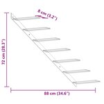 vidaXL Casier à vin mural pour 7 bouteilles 2 Pièces Doré Métal