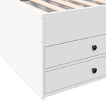 vidaXL Lit de jour avec tiroirs sans matelas blanc 75x190 cm