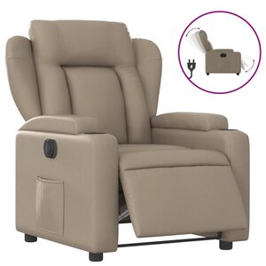 vidaXL Fauteuil inclinable électrique Cappuccino Similicuir