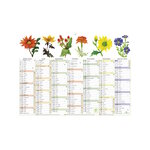 Calendrier Mural 2024 - 13 Mois - 22 x 29.5 cm - Motifs Fleurs