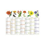 Calendrier Mural 2024 - 13 Mois - 22 x 29.5 cm - Motifs Fleurs