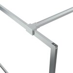 vidaXL Paroi de douche Argenté 115x195 cm Verre ESG transparent