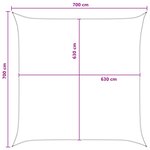 vidaXL Voile d'ombre Jaune et blanc 7 x 7 m HDPE