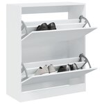 vidaXL Armoire à chaussures blanc 80x34x96 5 cm bois d'ingénierie