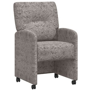vidaXL Chaises de Salle à Manger avec Roues 2 pc Simili cuir suédé