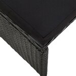 vidaXL Tabourets de jardin avec coussins lot de 2 Résine tressée Noir