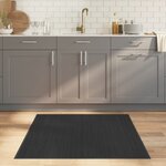 vidaXL Tapis carré gris 100x100 cm bambou
